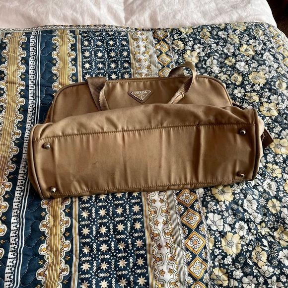 Prada | Tessuto Army Tan Sport Tote Bag Purse with Authentication Card & Key - Picture 12 of 16